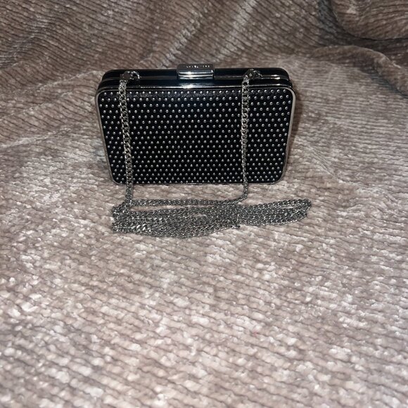 Michael Kors "Elsie" Microstud Box Clutch (Black) - Picture 6 of 6